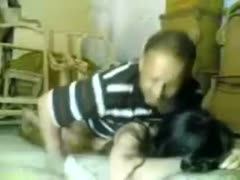 An elderly guy and a long-haired Indian woman enjoy multiposition sex.